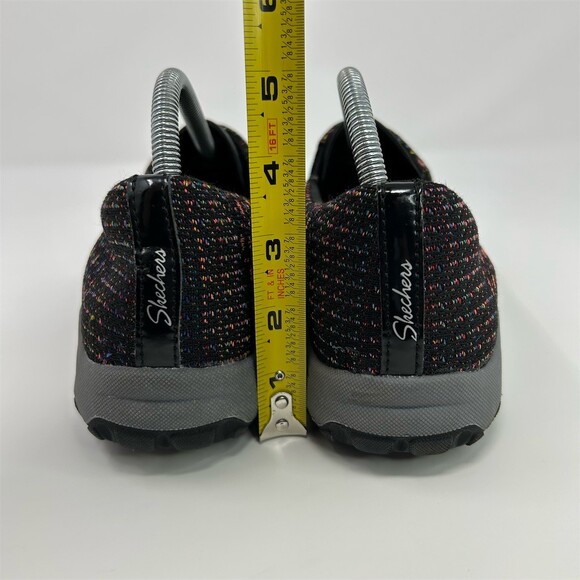 Skechers Slip-On Loafer Flats Womens Black Multi Speckled Knit Casual Size 10 - Picture 9 of 13